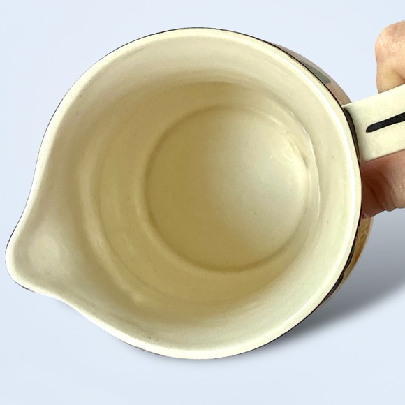 Ditmar Urbach Art Pottery Pitcher Vase Jug Hand Painted Czechoslovakia MCM 7.5” - Picture 7 of 10